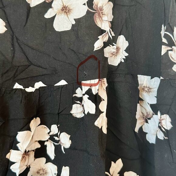 Brandy Melville Black Floral Jada Mini Dress - One Size - Picture 5 of 8